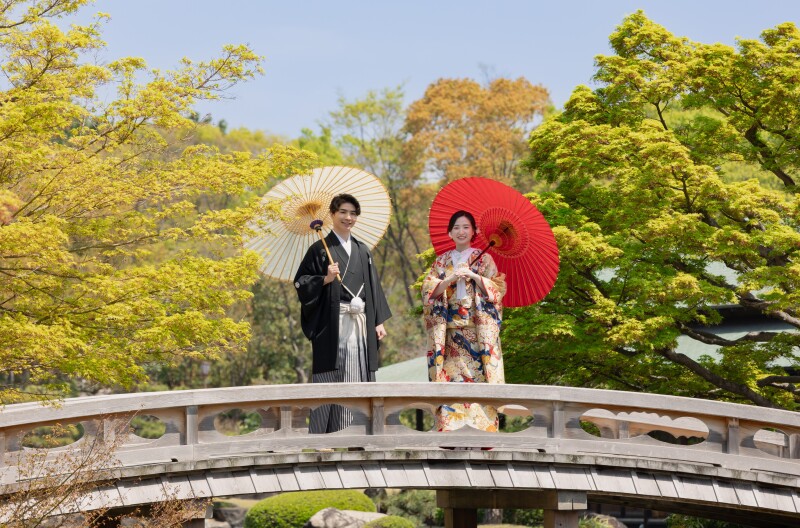 大仙公園で華やかな和装衣裳でロケーション撮影を♪　【和装ロケーション撮影プラン】