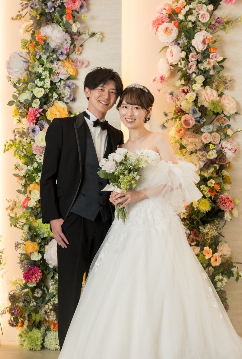 お花に囲まれて