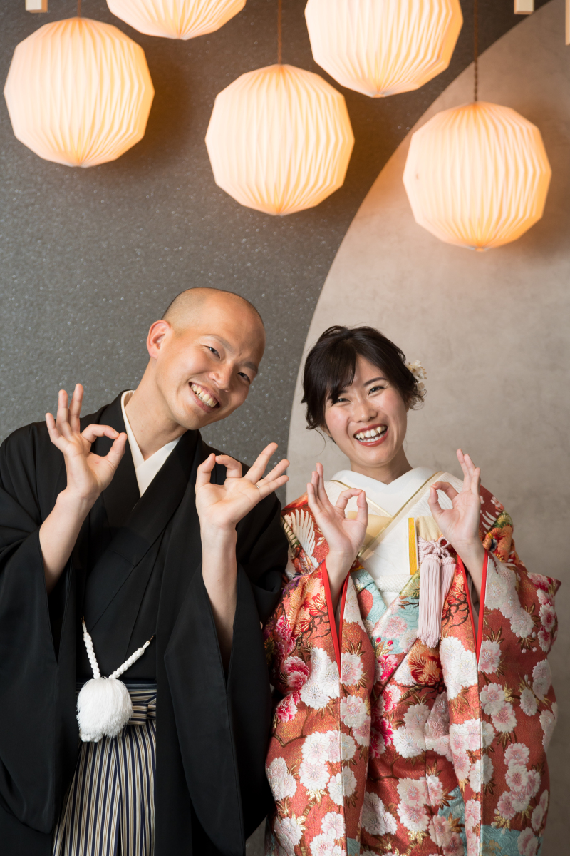 お二人のOKポーズ