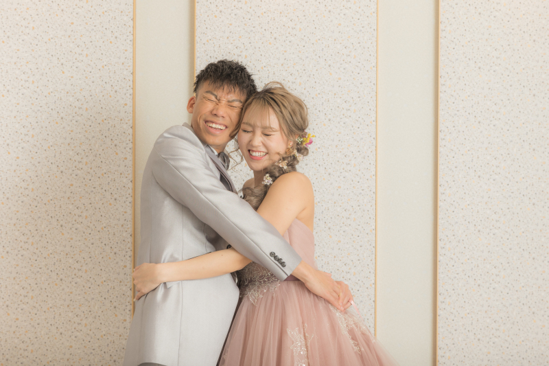 ギューっとハグで満開の笑顔