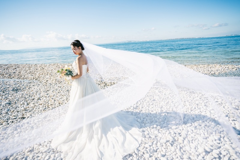 ロングヴェールを活かして