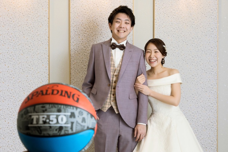 ご新郎様の思い出のバスケットボール