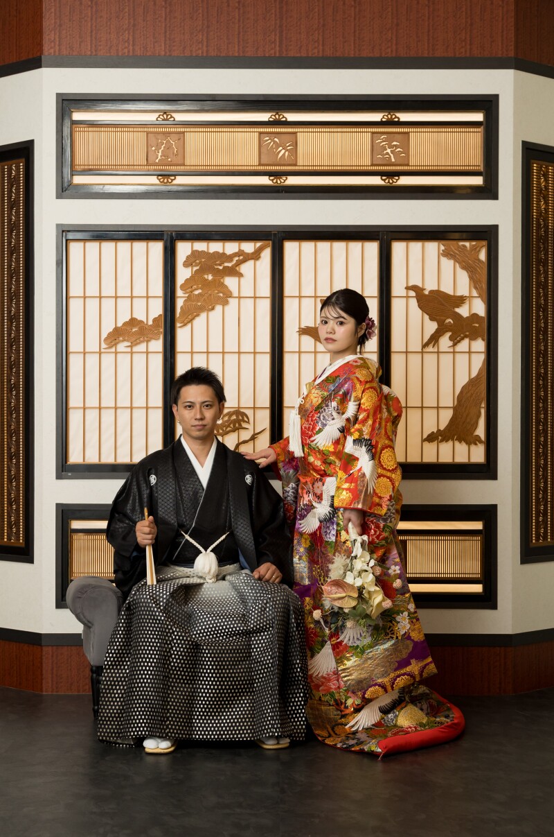 ソファに座ったショット