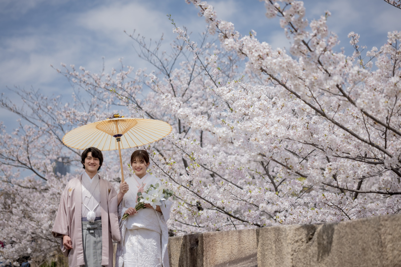 大阪城公園で桜撮影
