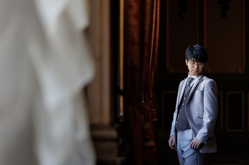 ご新郎様のソロショットもカッコよく!