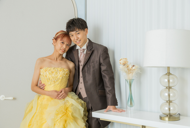 ちょっぴり大人っぽく寄り添いショット