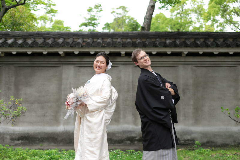 背中合わせのお茶目なショット!