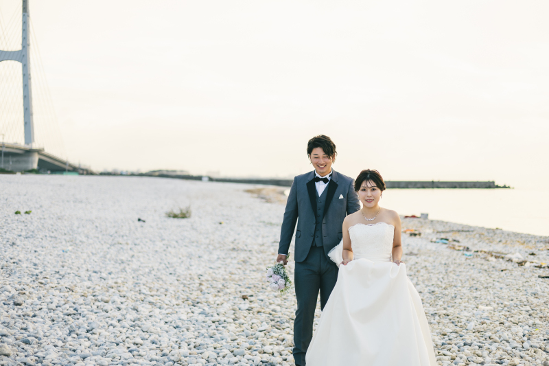 海辺を歩くお散歩ショット♪