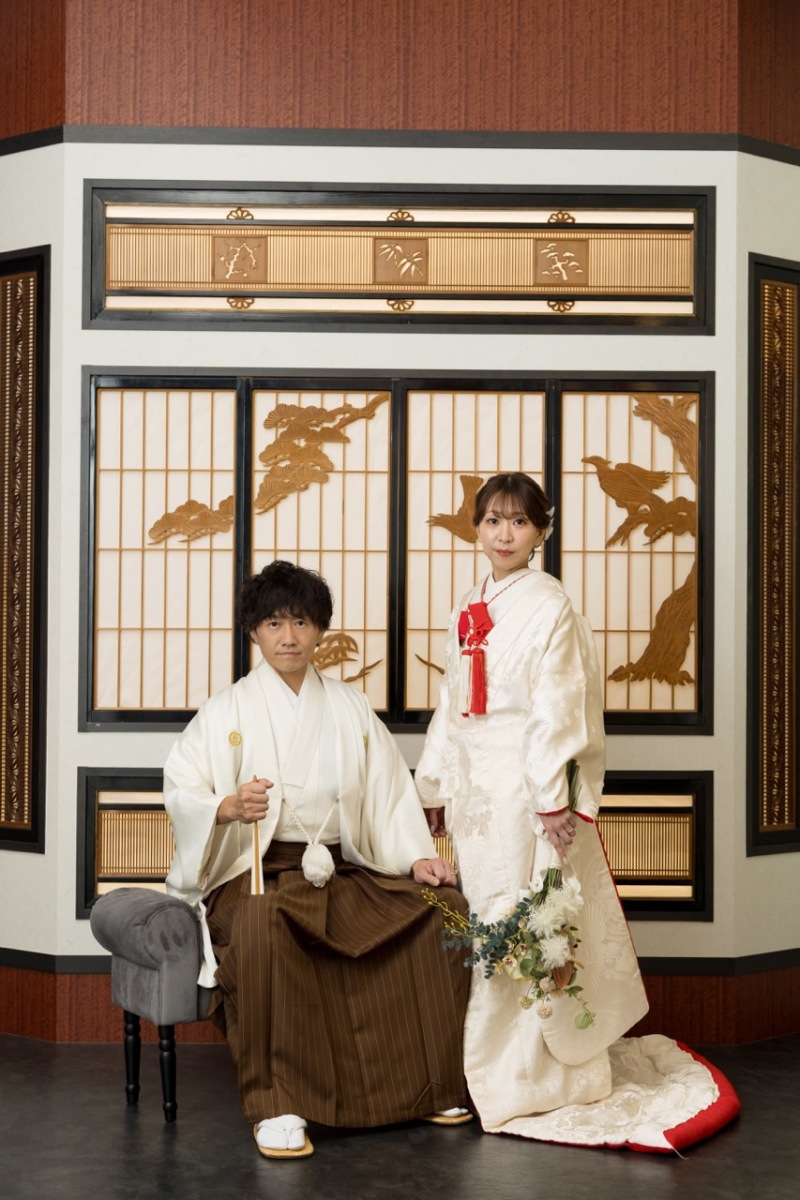 白紋服×白無垢撮影