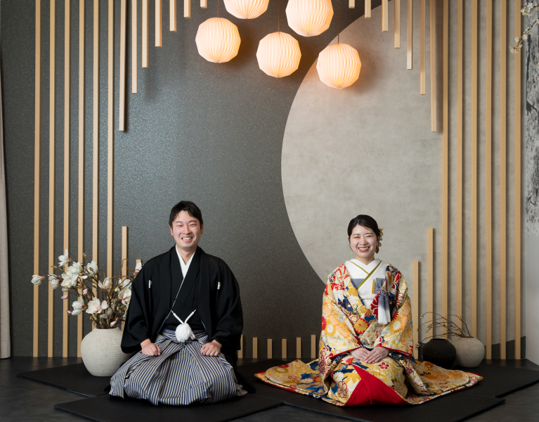 まずは、正座ショットでしっかりと