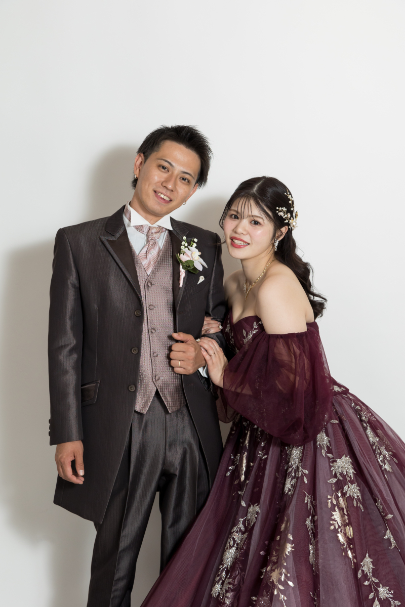 笑顔で寄り添いショット