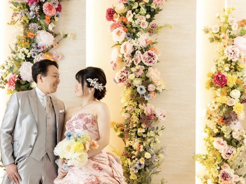 見つめ合い思わずにっこり