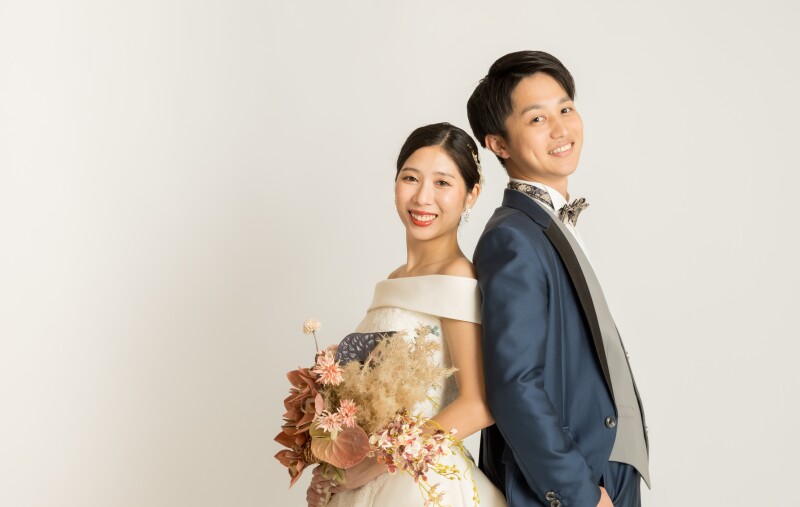 最後は背中合わせでにっこりショット