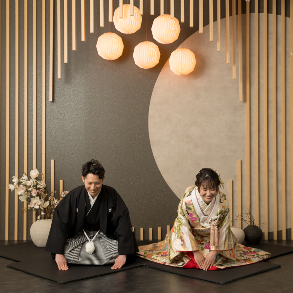 定番のお辞儀ショット!