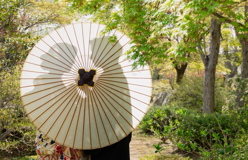 番傘シルエット♪