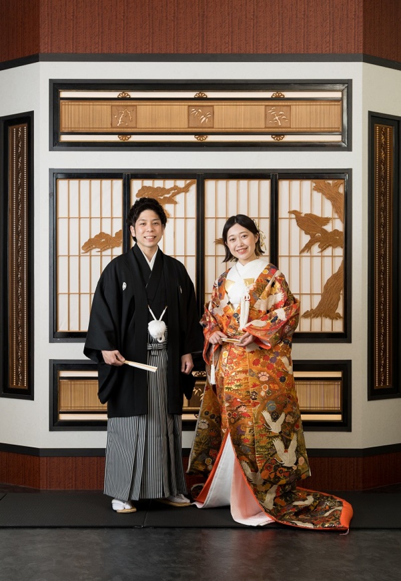 撮影スタート まずはお二人のショットから