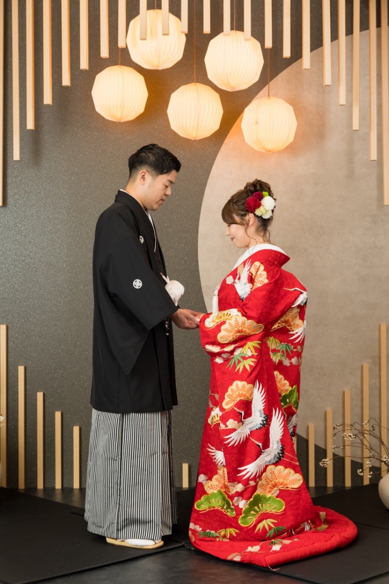 ご新婦様色打掛にお着替え