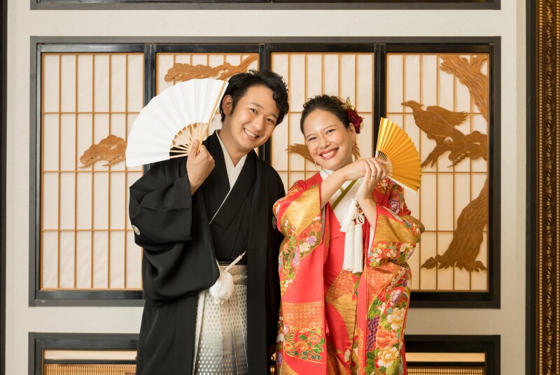 笑顔が素敵な扇子ショット!