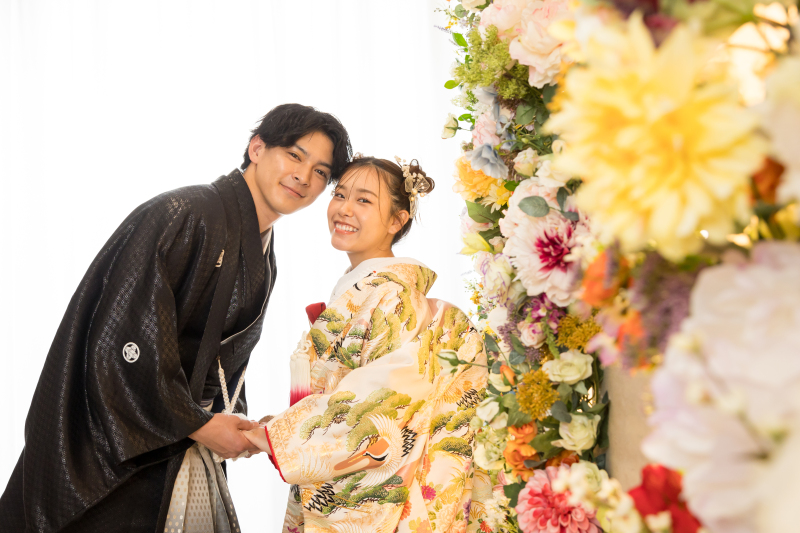 お花の背景で可愛らしく!