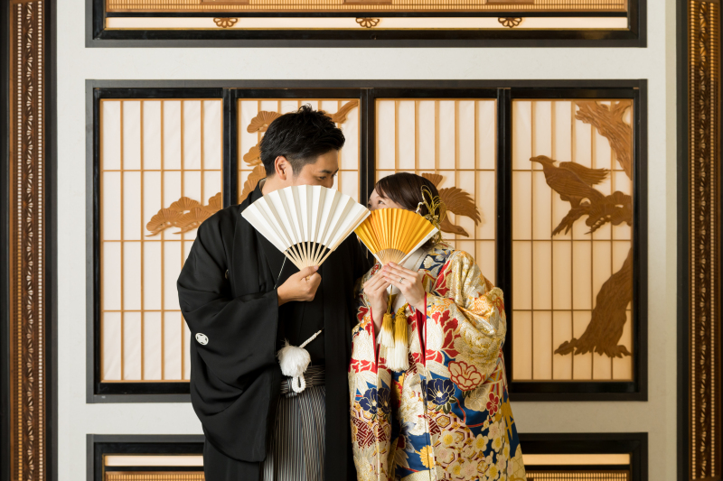 色打掛にお色直し