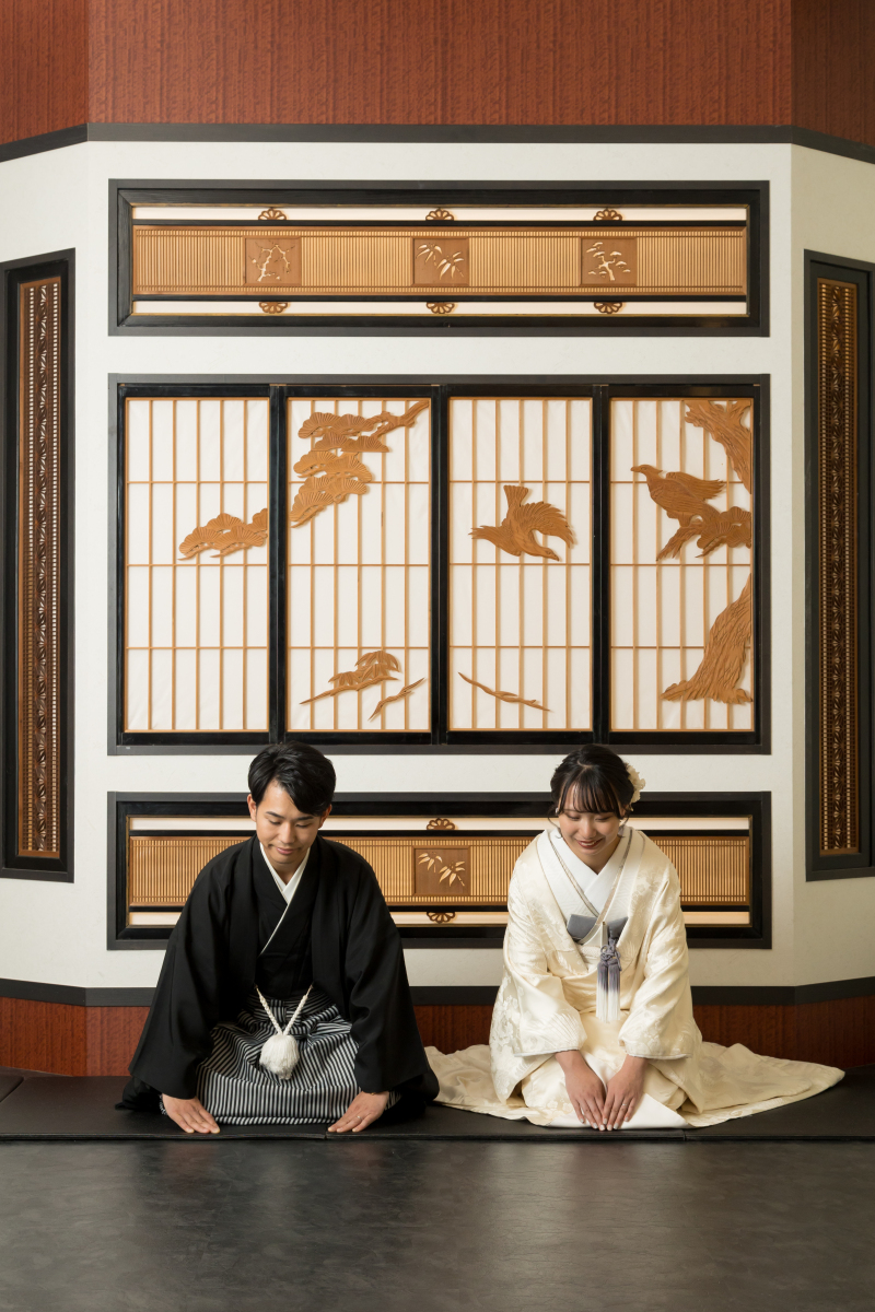 正座でお辞儀ショット!