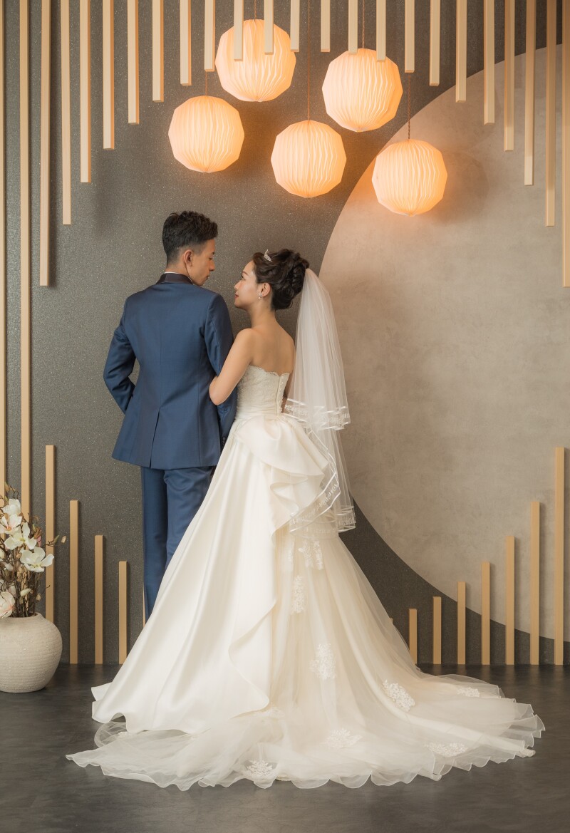 ウェディングドレスでロマンチックに