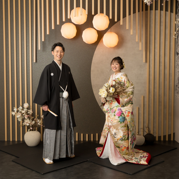 色打掛から撮影スタートです!