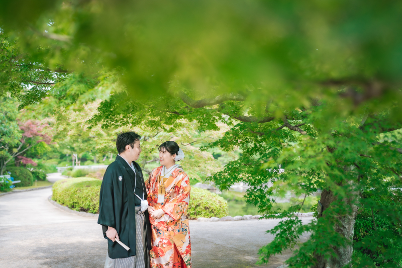 大仙公園の庭園にて撮影スタート!