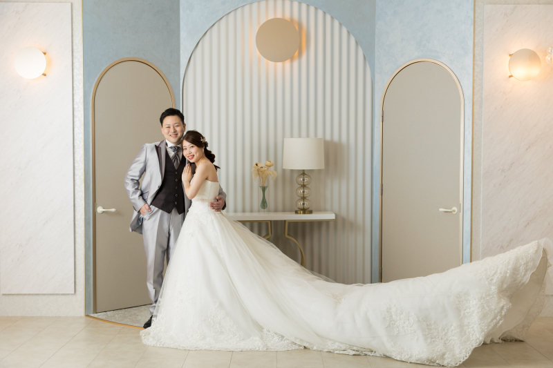 ドレスをふわっと!