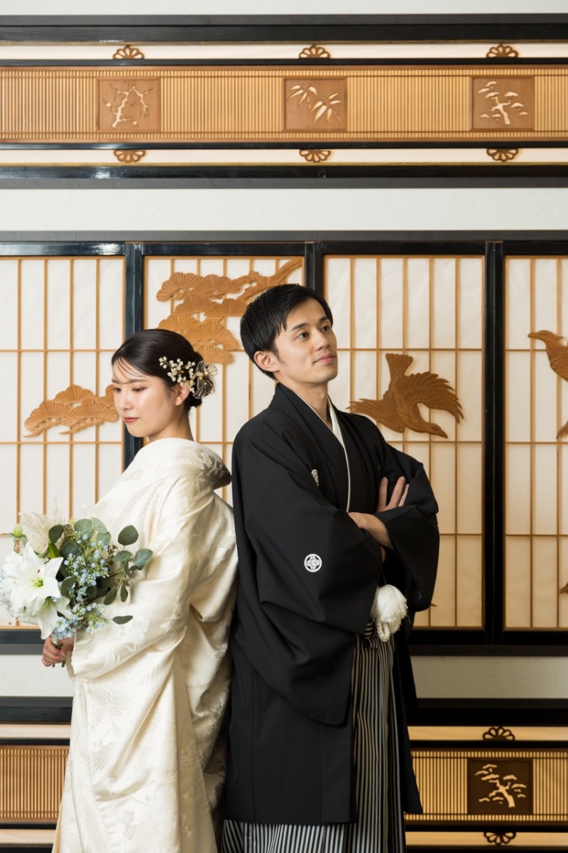 白無垢で雰囲気を変えて