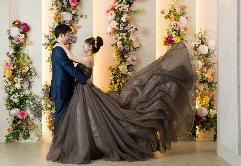 チュールをふわっと