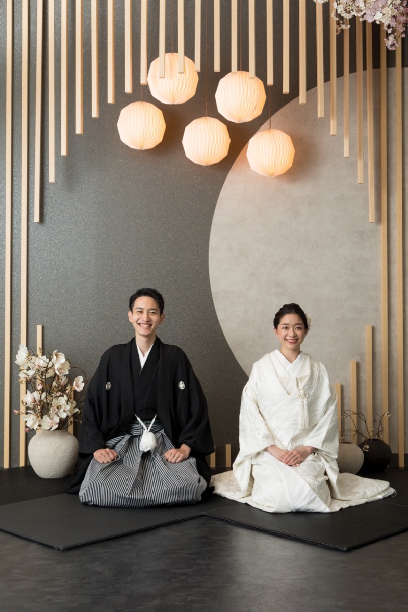 笑顔で正座ショット