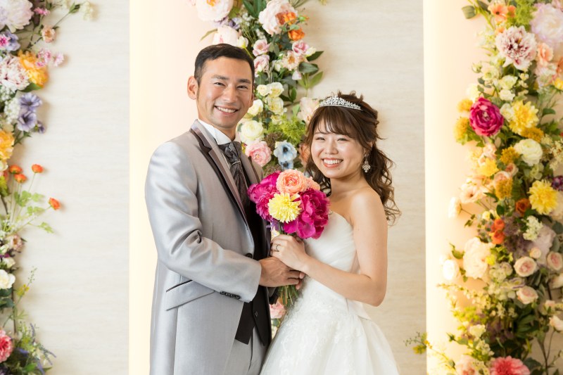 最後はブーケで