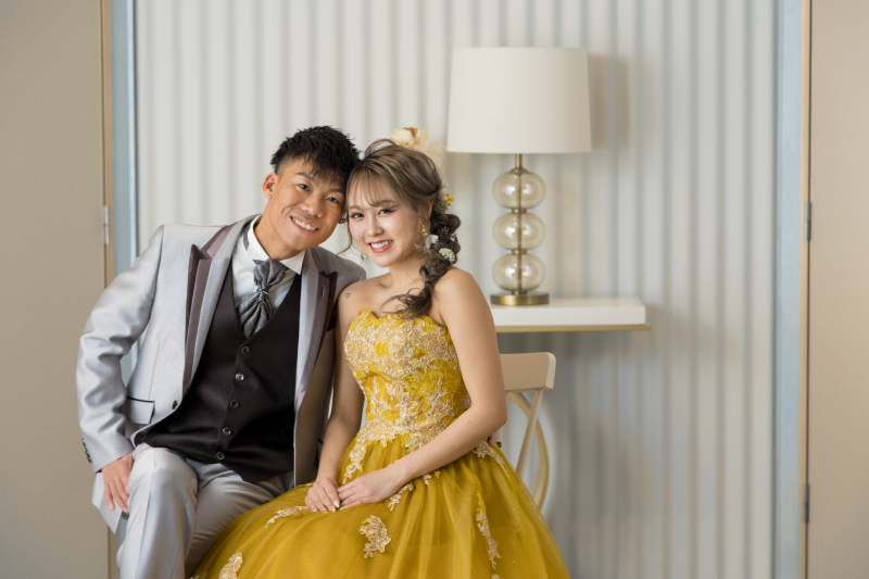 最後は椅子に座ってにっこりショット