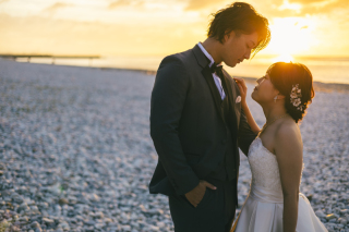 ロマンチックなサンセットロケーション撮影【洋装ロケーション撮影】