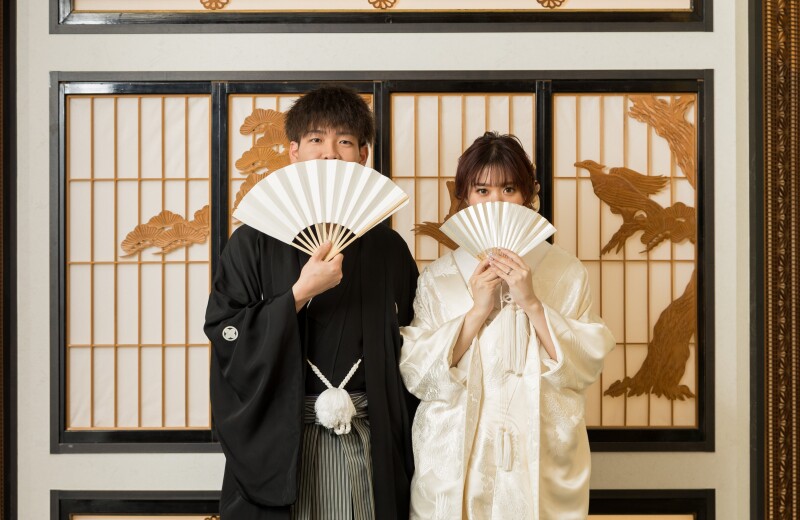 ちょっとお茶目に扇子ショット