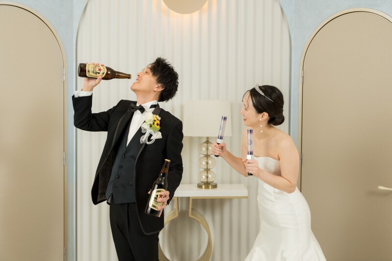 瓶ビール一気飲み!?