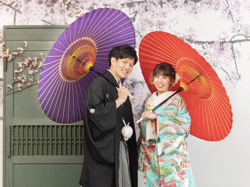 色打掛のお色を変えて