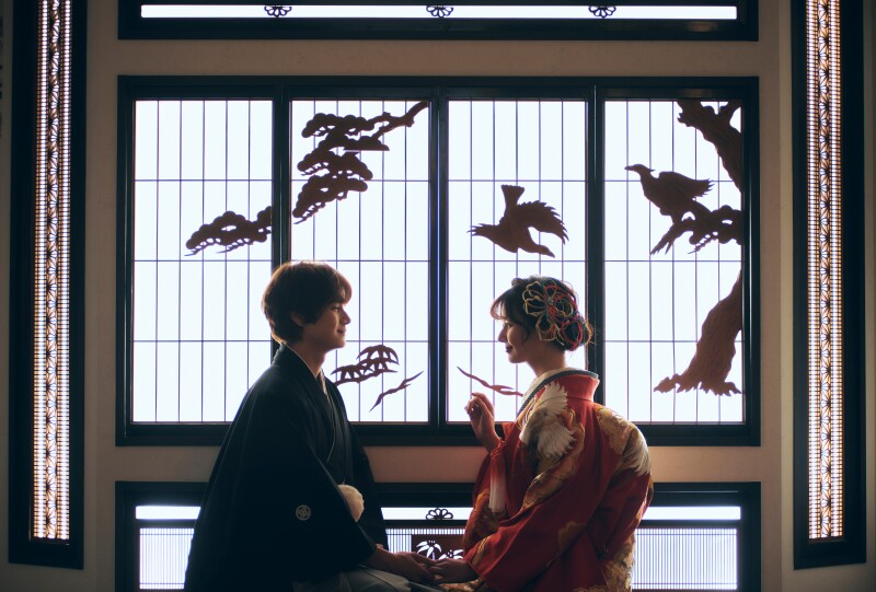 スタジオならではのシルエット撮影