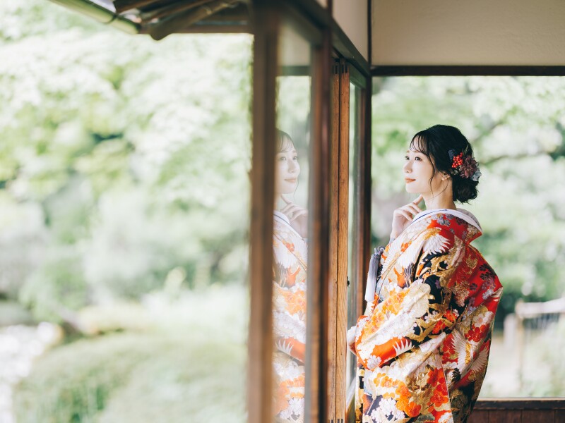 【衣裳追加料金なし】期間限定7万円オフ 全データ100カット+12Pアルバム+細身加工付き!慶沢園ロケーション撮影