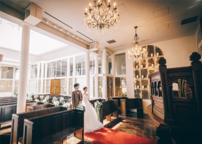 【衣装追加料金なし】洋装チャペル撮影全データ100カット￥350,900→￥148,500　家族とゆっくり撮影可能