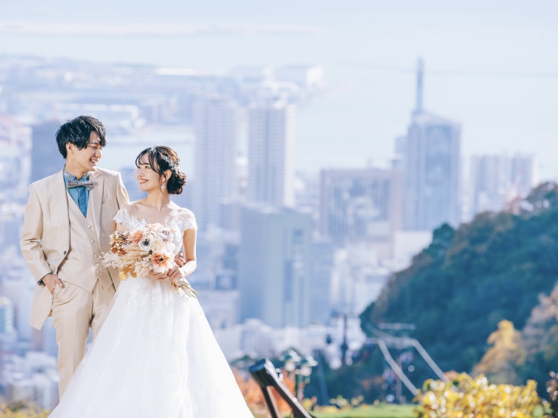 【衣裳追加料金なし】期間限定7万円オフ　全データ100カット+12Pアルバム付き　 神戸布引ハーブ園ロケーション撮影プラン