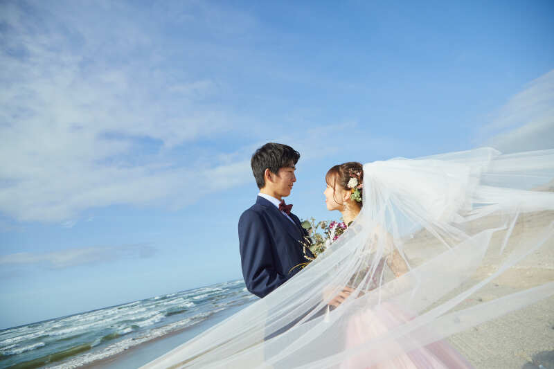 お二人のご希望をカタチに 撮影日 22年3月27日 東茶屋街 西田幾多郎記念館 海 エニグマ ウエディング 石川県でフォトウェディング 探すならphotorait
