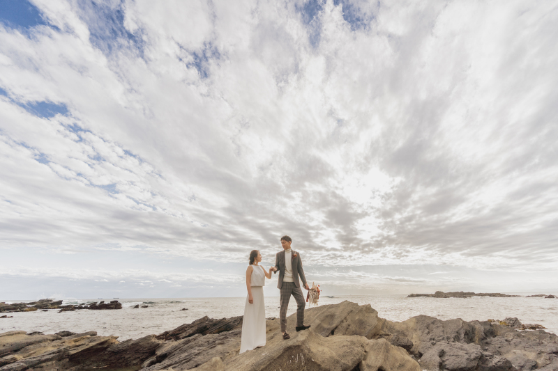 いよいよ海に降りて撮影!