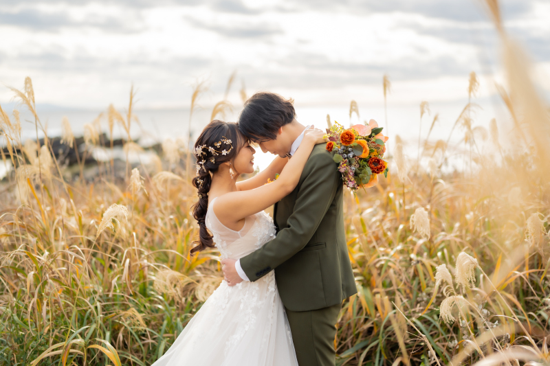 ススキに囲まれて、、