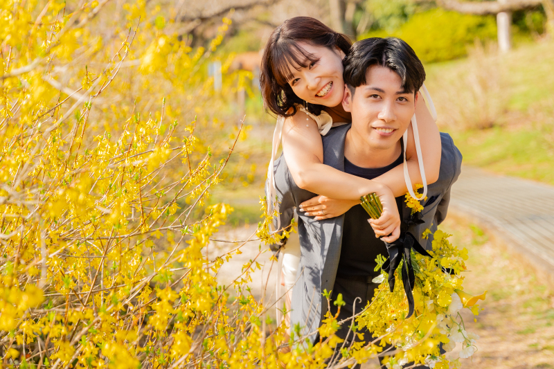 黄色のお花は、お顔が明るく見えますね！