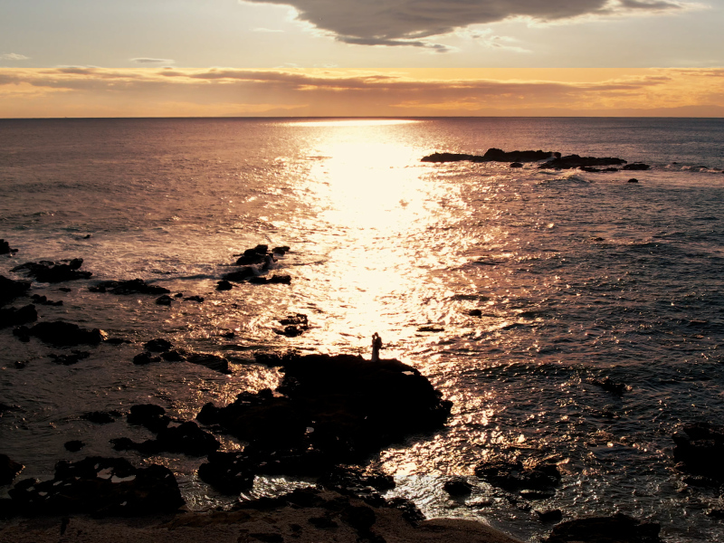 サンセット×空撮は美しくも大迫力…