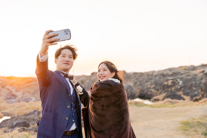 撮影終了後のおふたり