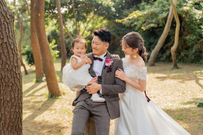 パパ抱っこで、ご機嫌です♬