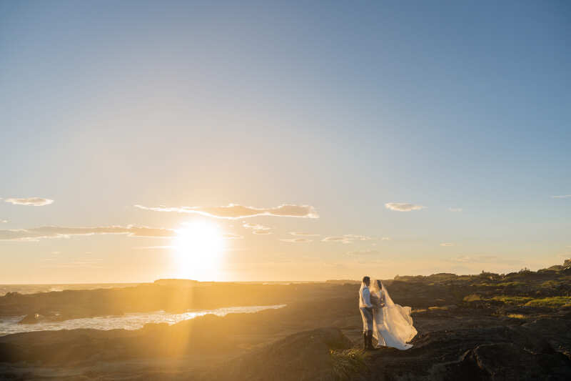 海岸エリアではサンセットを…